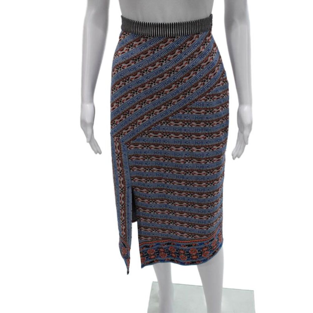 Akemi Kin Womens Multicolor Geometric Polyester Wrap Skirt Knee Length Size S
